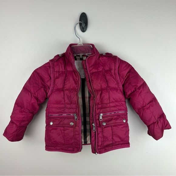 Burberry Other - Burberry Kids' Quilted Convertibe Jacket Vest in Rich Burgundy